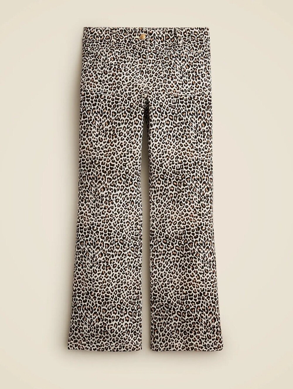 J. Crew Leopard Print Pants in Tan and Black Size 32 Petite